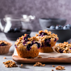 Vegan Huckleblueberry Cobbler Muffins