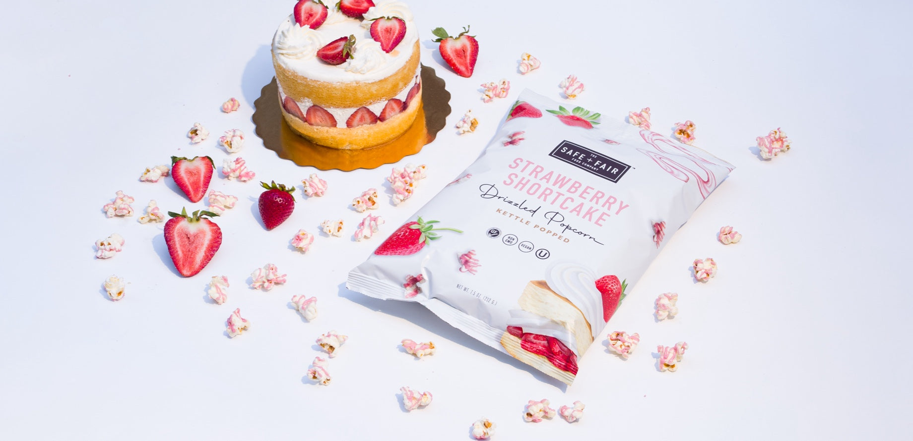 Strawberry Shortcake Drizzled Popcorn Pack