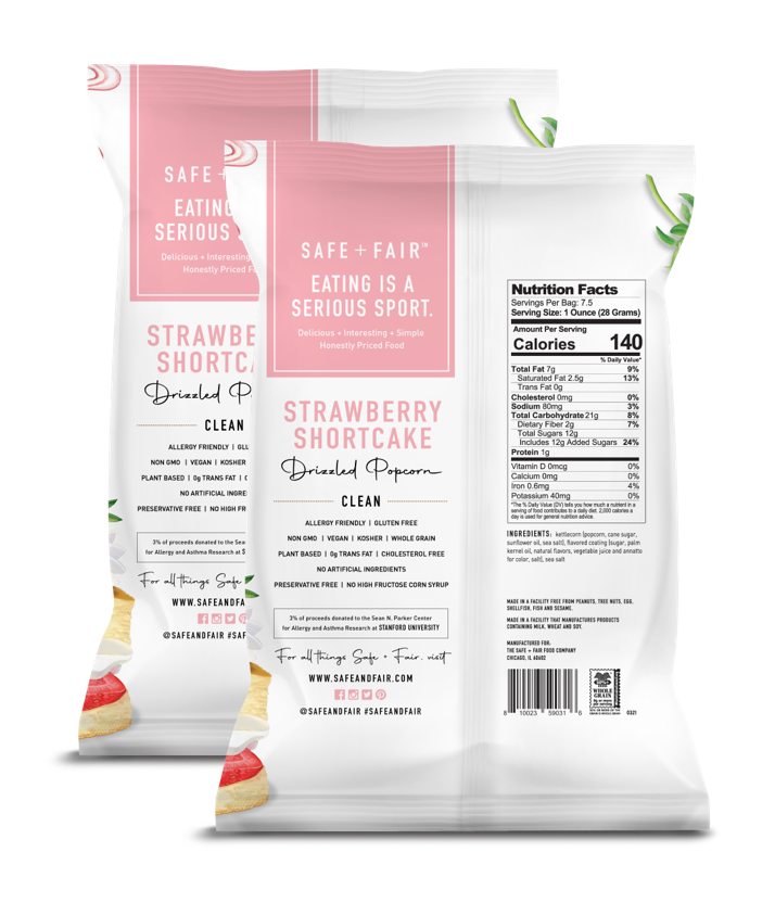 Strawberry Shortcake Drizzled Popcorn Pack