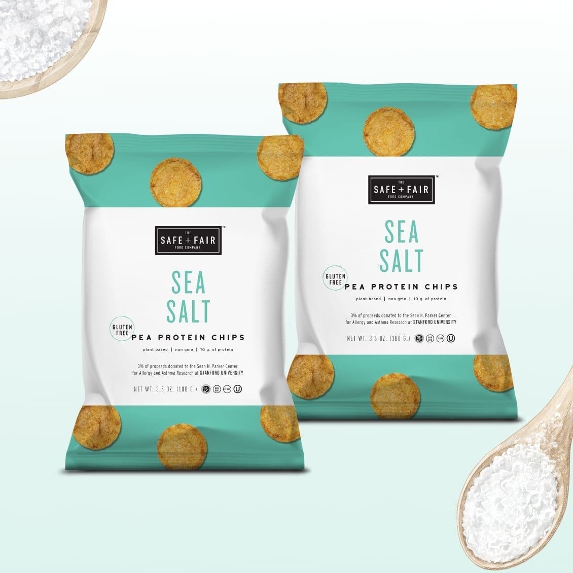 sea salt pea protein chips pack